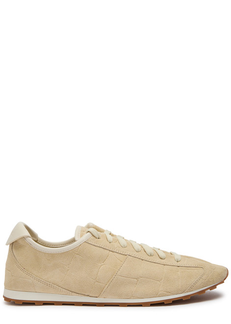 Les Tennis textured suede sneakers