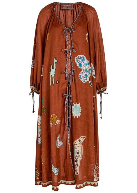 ALEMAIS-Laurence printed woven maxi dress