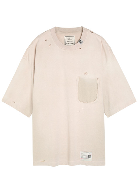 MAISON MIHARA YASUHIRO-Distressed cotton T-shirt