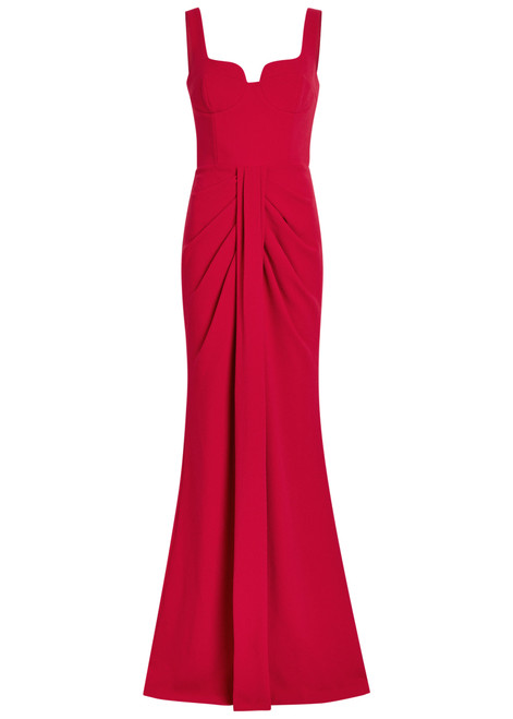 REBECCA VALLANCE-Zarya gathered crepe gown