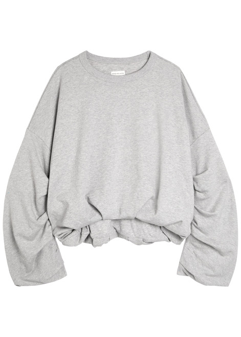 DRIES VAN NOTEN-Hannett gathered boxy cotton sweatshirt