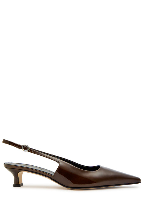 AEYDE-Catrina 35 patent leather slingback pumps
