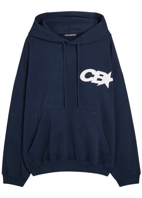 COLE BUXTON-Star Racing hooded printed cotton sweatshirt 