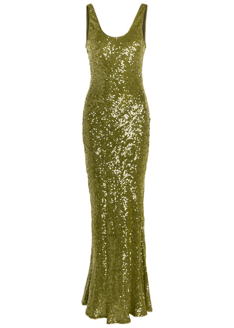 GALVAN-Moonlight Valletta sequin-embellished chiffon gown