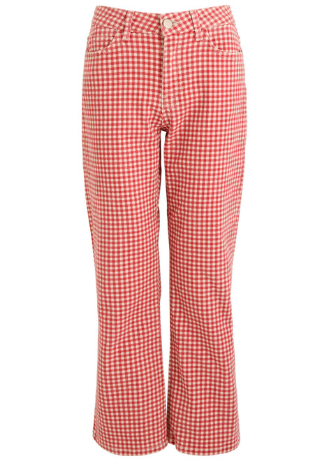 DAMSON MADDER-Kenny gingham straight-leg jeans