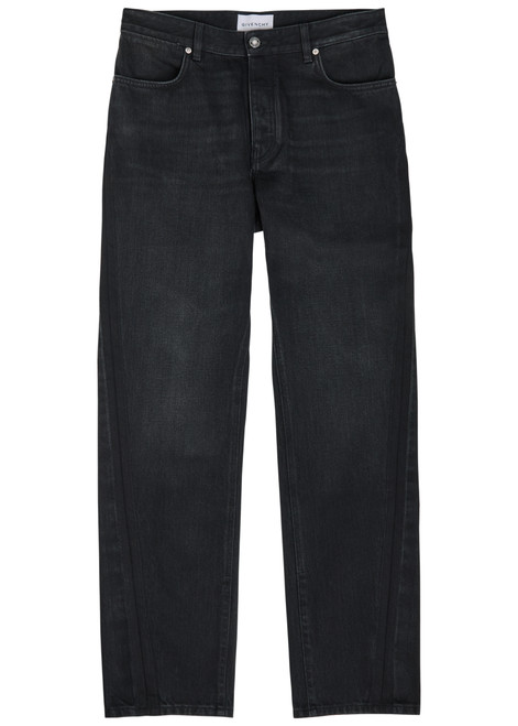 GIVENCHY-Couture seam straight-leg jeans