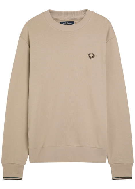 FRED PERRY-Logo-embroidered cotton sweatshirt