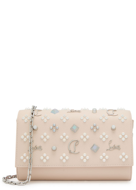 CHRISTIAN LOUBOUTIN-Paloma stud-embellished leather clutch