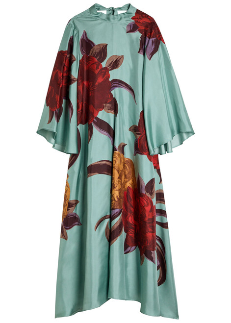LA DOUBLE J-Magnifico floral-print silk maxi dress