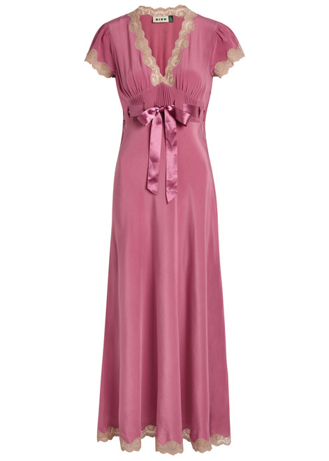 RIXO-Marlice lace-trimmed silk midi dress