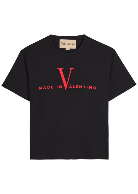 VALENTINO GARAVANI-Logo-print cotton T-shirt