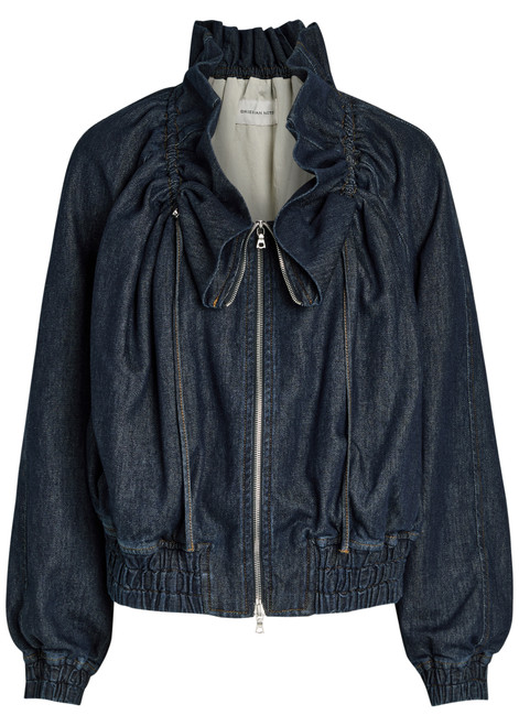 DRIES VAN NOTEN-Voly ruffled denim jacket