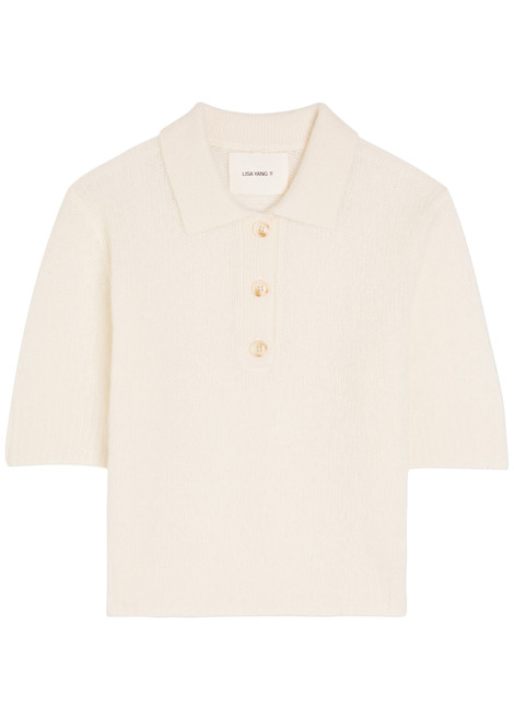 LISA YANG-Masy cashmere and silk-blend polo top 