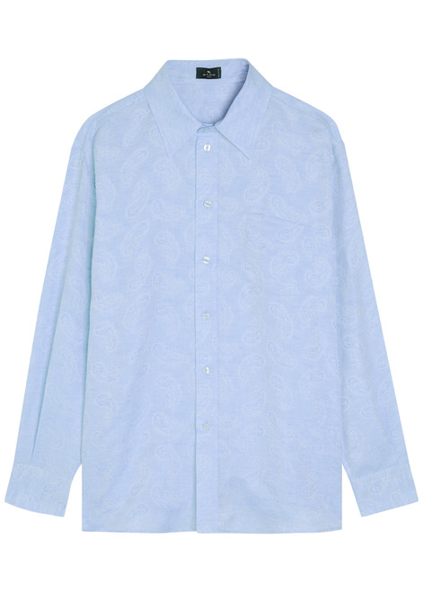 ETRO-Paisley-print linen and cotton-blend shirt