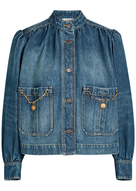 CHLOE-Capsule embellished denim jacket