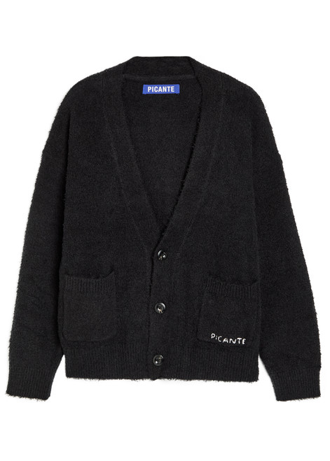 PICANTE-Shaggy textured cotton-blend cardigan 