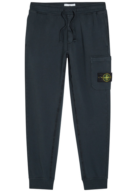 STONE ISLAND-Logo cotton sweatpants