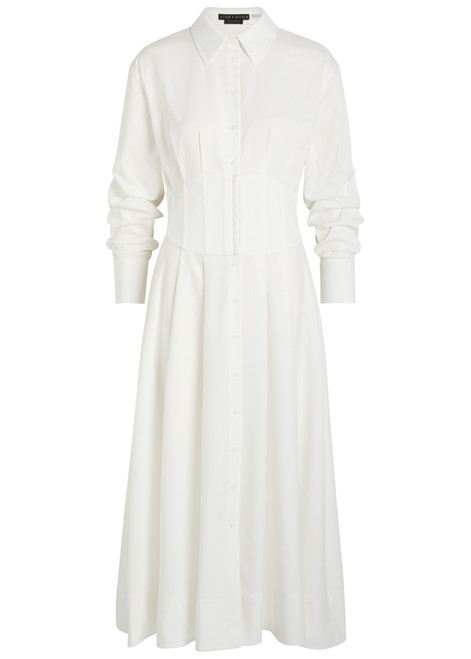 ALICE + OLIVIA-Edie corset jersey midi shirt dress