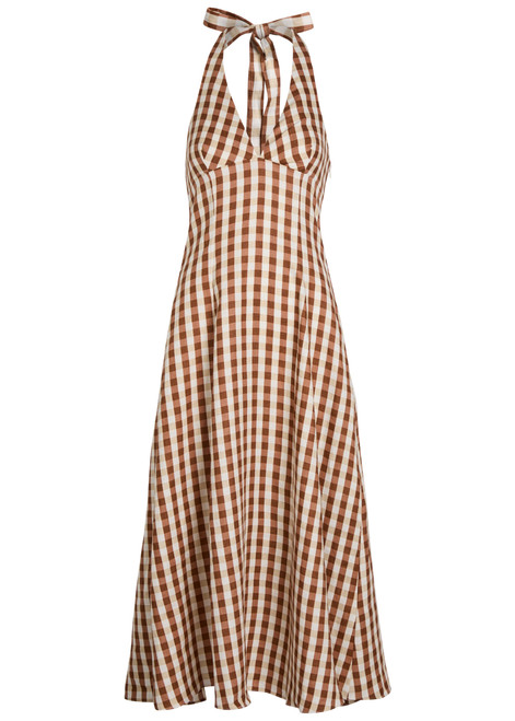 FAITHFULL THE BRAND-Marais gingham linen midi dress