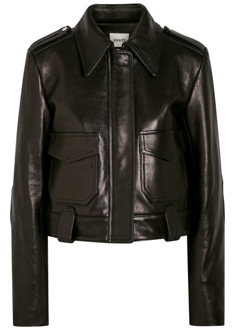 KHAITE-Cordelia leather jacket