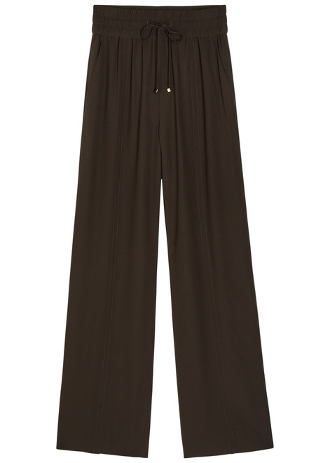 JOSEPH-Dee wide-leg crepe trousers
