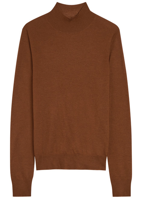 JOSEPH-Mock-neck cashmere top