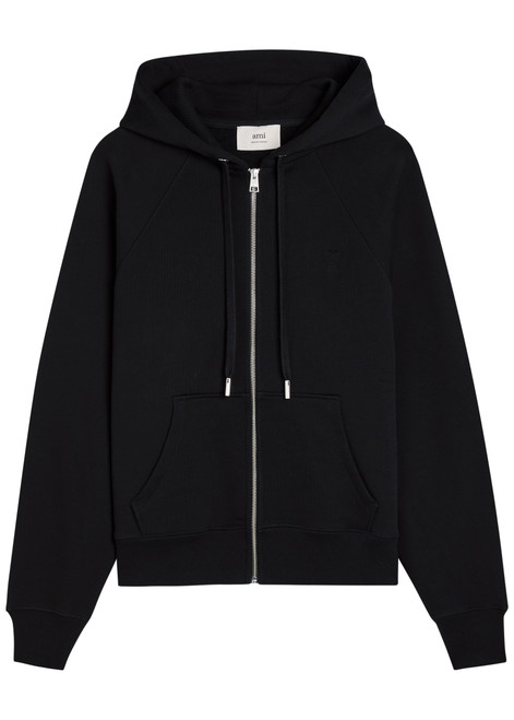 AMI PARIS-Hooded cotton sweatshirt