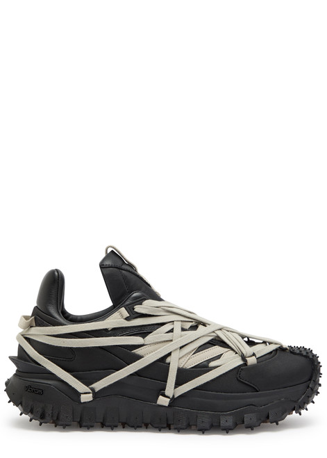 RICK OWENS-Trailgrip Megalace leather sneakers
