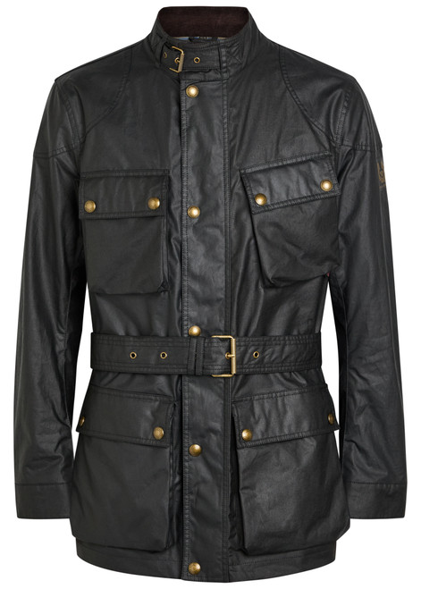 BELSTAFF-Trialmaster belted waxed cotton jacket