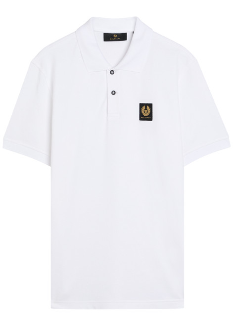 BELSTAFF-Logo-appliquéd piqué cotton polo shirt