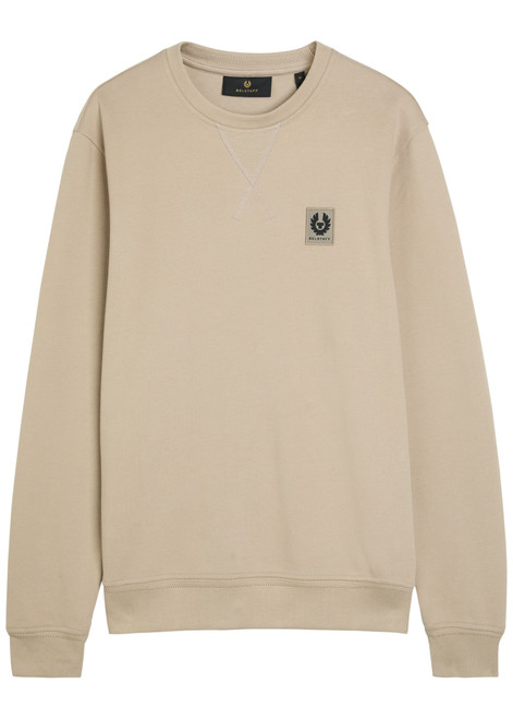 BELSTAFF-Logo-appliquéd cotton sweatshirt