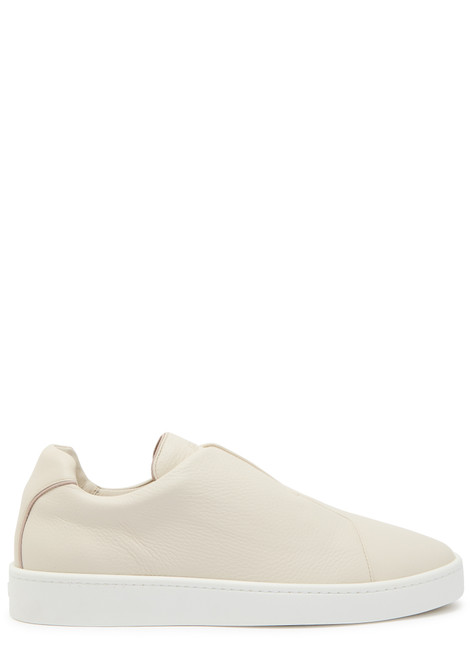 AURÉLIEN-Aur3 grained leather sneakers