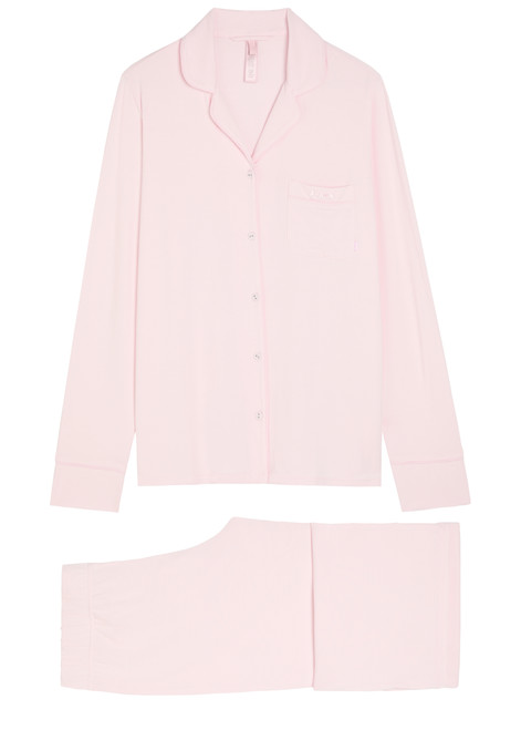 SKIMS-Logo-embroidered stretch-modal pyjama set