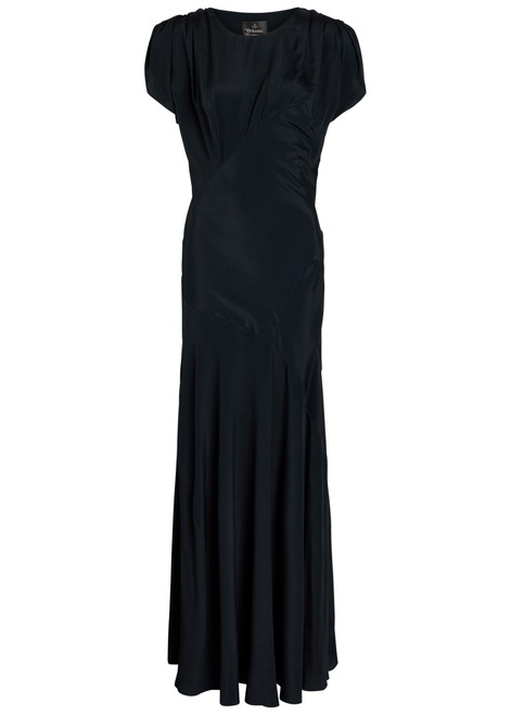 VIVIENNE WESTWOOD-Justina draped satin maxi dress