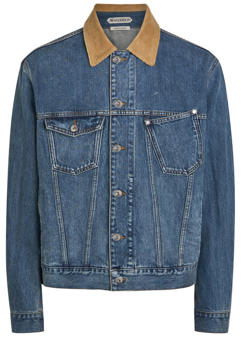 JW ANDERSON-Corduroy Collar denim jacket