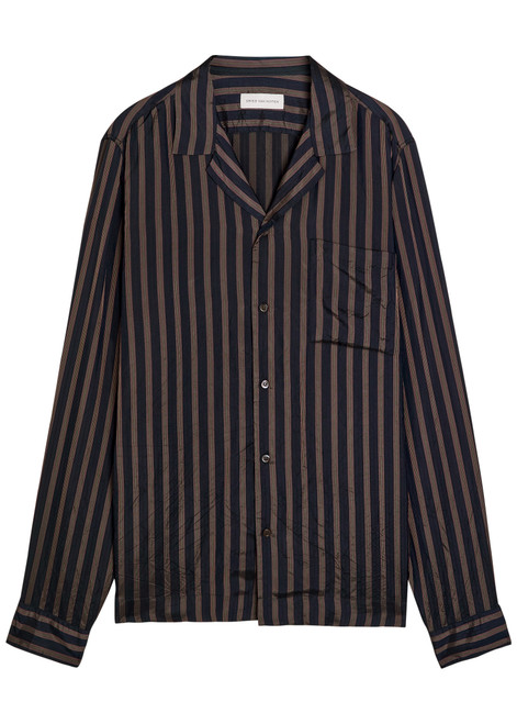 DRIES VAN NOTEN-Carlty striped satin shirt 