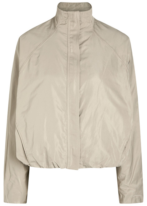 ALAÏA-High-neck woven windbreaker jacket