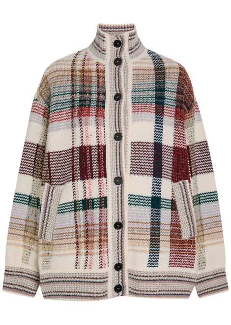 MISSONI-Checked wool-blend cardigan