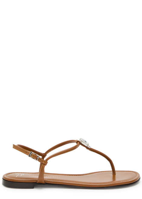 GIUSEPPE ZANOTTI-Hobby 10 crystal-embellished leather sandals
