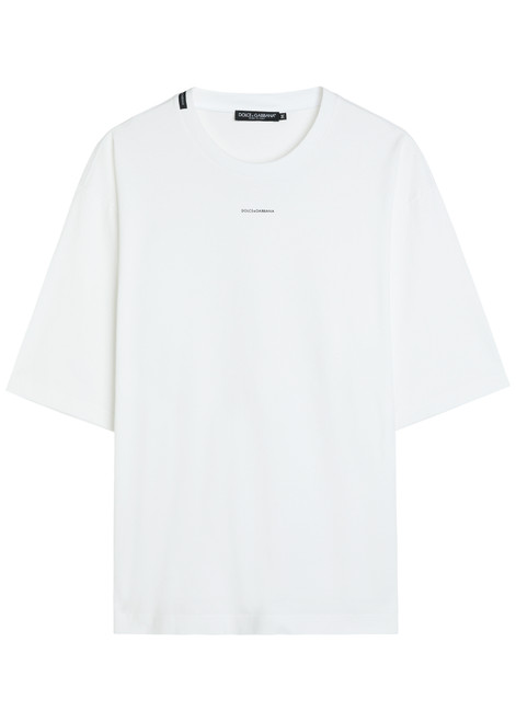 DOLCE & GABBANA Logo-appliquéd cotton T-shirt | Harvey Nichols