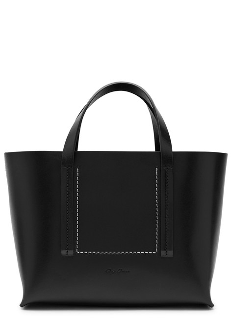 RICK OWENS-Shopper small leather tote bag