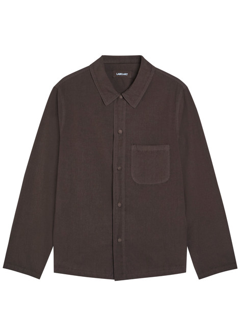 LABO.ART-Chest pocket cotton shirt 