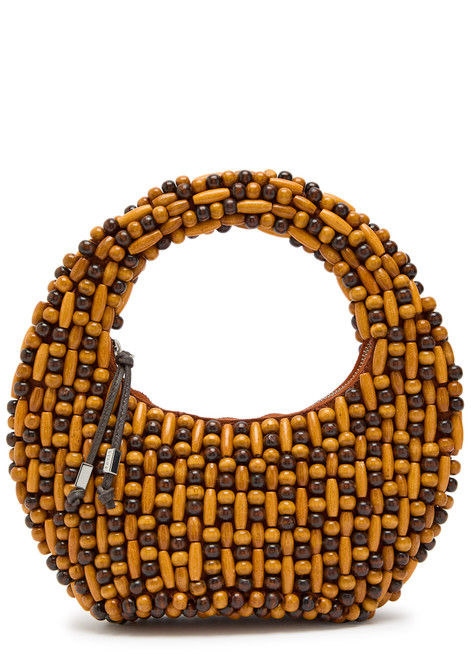 STAUD-Reef beaded top handle bag
