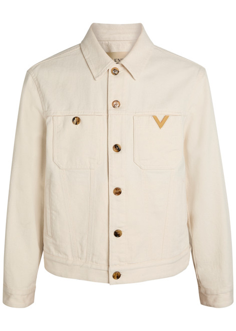 VALENTINO GARAVANI-Giubbino Genio logo denim jacket 