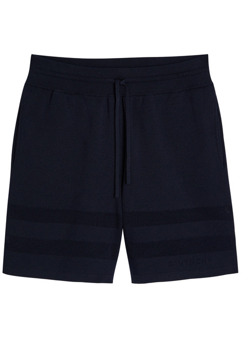GIVENCHY-Textured knit cotton-blend shorts