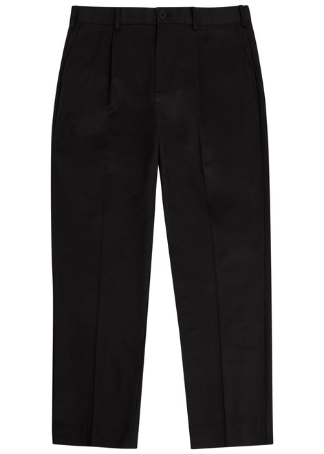 WAX LONDON-Aubyn tapered-leg twill trousers 