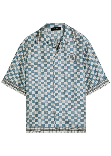 AMIRI-Chateau checked silk shirt