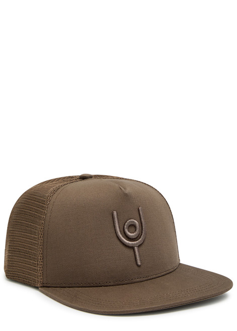 NOW YOU LIVE-Trucker logo-embroidered twill cap