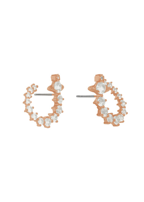 VIVIENNE WESTWOOD-Lydia crystal-embellished orb hoop earrings