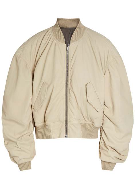 RICK OWENS-Secchia reversible leather bomber jacket